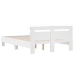 vidaXL Cadre de lit avec tête de lit blanc 120x190cm bois d'ingénierie