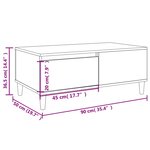 vidaXL Table basse Chêne marron 90x50x36 5 cm Bois d'ingénierie