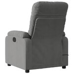 vidaXL Fauteuil inclinable de massage gris foncé tissu microfibre