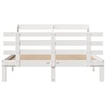 vidaXL Cadre de lit avec tête de lit sans matelas blanc 140x200 cm