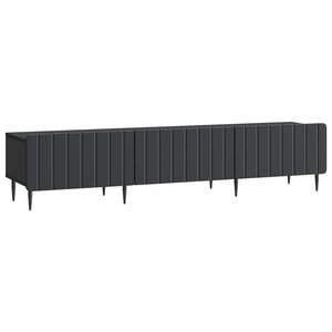 vidaXL Meuble TV avec tiroir Noir 147 x 34 5 x 32 cm Bois d'ingénierie