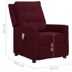 Vidaxl fauteuil de massage violet tissu