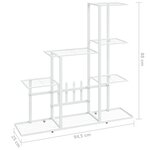 vidaXL Support pour plantes 94 5x25x88 cm Blanc Métal