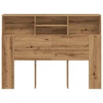 vidaXL Armoire de tête de lit chêne artisanal 140x19x103 5 cm