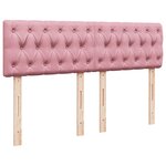 VidaXL Cadre de lit ottoman avec matelas rose 140x200 cm velours