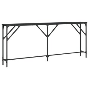 vidaXL Table console noir 180x23x75 cm bois d'ingénierie