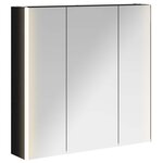 vidaXL Armoire Miroir de Salle de Bain Chêne noir 73.5 x 15.5 x 70 cm