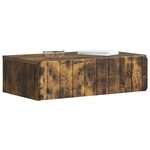vidaXL Table d'appoint murale Chêne fumé 59 x 34 5 x 17 cm