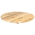 vidaXL Dessus de table Bois de manguier solide Rond 15-16 mm 80 cm