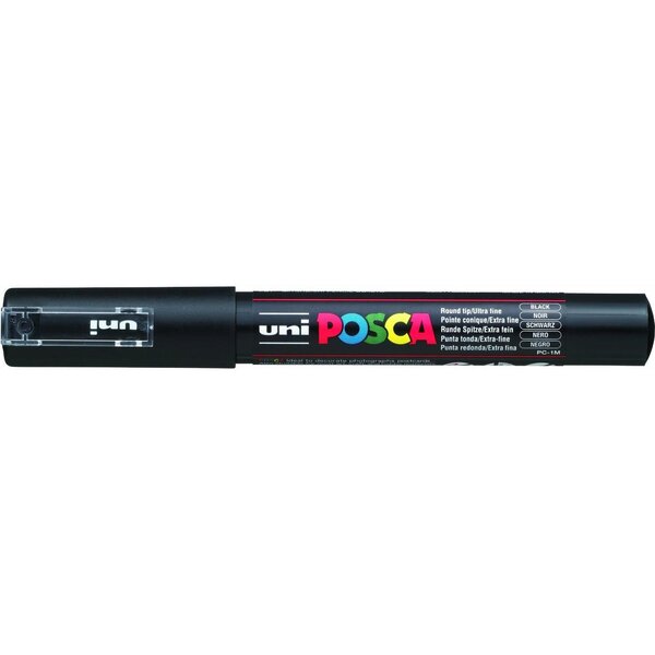 Marqueur pointe conique extra-fine posca pc1mc 0 7 - 1mm noir x 6 posca
