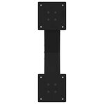 vidaXL Pieds de table basse en forme de X  2 pièces  noir  50 x (30-31) cm  acier