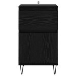 vidaXL Buffet avec tiroir Chêne noir 35 x 40 x 70 cm Bois d'ingénierie