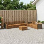 vidaXL Ensemble de canapés d'extérieur 8 Pièces Naturel