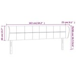 vidaXL Tête de lit avec oreilles Noir 163x23x78/88 cm Tissu
