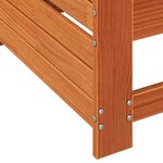 vidaXL Canapé de jardin accoudoir coussins cire marron bois pin massif
