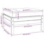vidaXL Canapé 2 places de jardin et coussins crème bois de pin solide