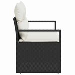 vidaXL Canapé de jardin Noir 120 x 62 x 69 cm polyrotin