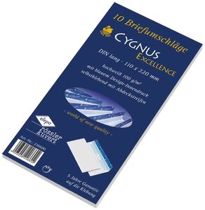 Paquet de 10 Enveloppes CYGNUS EXCELLENCE C5 162 x229 mm 100g avec bandes Blanc MAILMEDIA