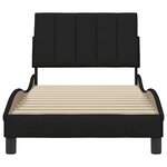 vidaXL Cadre de lit sans matelas noir 90x190 cm tissu