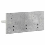 vidaXL Porte-manteau mural avec étagère Gris béton 40 x 10.5 x 18 cm