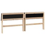 vidaXL Tête de lit capitonnée Taupe 200 cm Pin massif