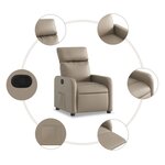 vidaXL Fauteuil inclinable Cappuccino Similicuir