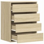 vidaXL Commode d'angle chêne sonoma 60x41x76 cm bois d'ingénierie
