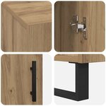 vidaXL Bureau chêne artisanal 140 x 50 x 75 cm Bois d'ingénierie
