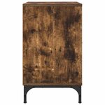 vidaXL Tables de chevet avec tiroir 2 Pièces Chêne fumé 49 x 36 x 61 cm
