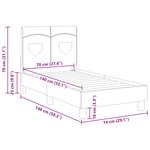 vidaXL Cadre de lit pour tout-petit avec tête de lit Gris clair tissu