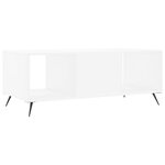 vidaXL Table basse blanc 102x50x40 cm bois d'ingénierie