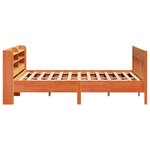 vidaXL Cadre de lit sans matelas cire marron 200x200cm bois pin massif