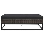 vidaXL Salon de jardin 5 Pièces avec coussins Résine tressée Gris