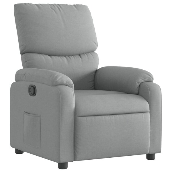 vidaXL Fauteuil inclinable en tissu gris clair