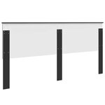 vidaXL Tête de lit Chêne noir 200 cm Bois d'ingénierie
