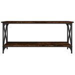 vidaXL Table basse Chêne fumé 100x45x45 cm Bois d'ingénierie et fer