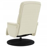 vidaXL Fauteuil inclinable avec repose-pied crème velours
