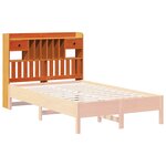 vidaXL Tête de lit avec rangement cire marron 135cm bois massif de pin