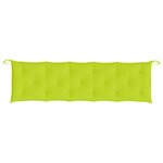 vidaXL Coussin de banc de jardin vert brillant 180x50x7cm tissu oxford