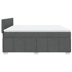 vidaXL Sommier à lattes de lit avec matelas Gris foncé 180x200cm Tissu