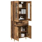 vidaXL Haut Armoire Bois Ancien 69 5 x 34 x 180 cm Bois d'ingénierie