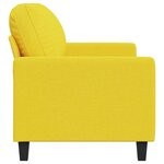 vidaXL Canapé à 2 places Jaune clair 140 cm Tissu