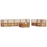 vidaXL Ensemble de canapés d'extérieur 7 Pièces Naturel