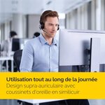 Jabra evolve 80 uc casque supra-auriculaire stereo filaire - casque optimisé unified communications suppression active du bruit