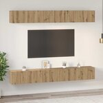vidaXL Ensemble meuble TV 6 Pièces chêne artisanal 80 x 30 x 30 cm