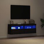 vidaXL Meuble TV mural Chêne noir 60 x 30 x 40 cm Bois d'ingénierie