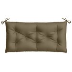 vidaXL Coussin de banc de jardin taupe mélangé 100x50x7 cm tissu