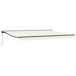 vidaXL Cadre d'auvent Crème 450 × 300 cm Polyester avec revêtement PU