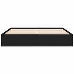 vidaXL Cadre de lit sans matelas noir 200x200 cm