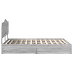 vidaXL Lit de Rangement Gris Sonoma 150 x 200 cm Bois d'ingénierie